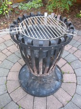 Feuerkorb Ø50 cm Höhe 70 cm Garten mit Grillfunktion schwer hochwertig