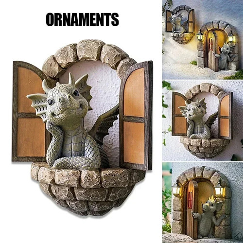 Gigantische drachen skulptur - drachen,