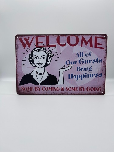 Blechschild welcome 20x30cm - blechschild,