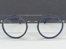 ic Berlin Brille Herren Damen rund blau grau silber Buran Panto NP499€ Pilot