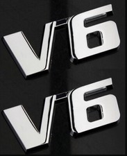 Emblem chrome lettering - 2x, v6