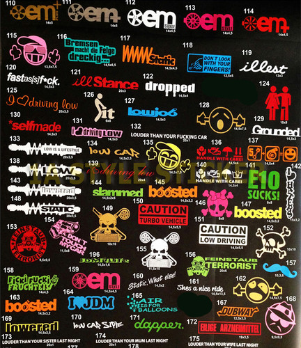 Sticker set aufkleber auto - set,