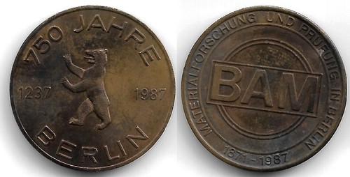 Medaille berlin 750 - berlin, 750-jahr-feier