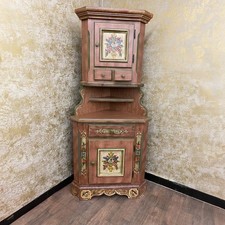 Voglauer Eckschrank Altrosa Anno 1800 Handbemalt Landhaus Einrichtung Antik