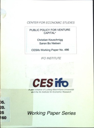 Public policy for venture - public,