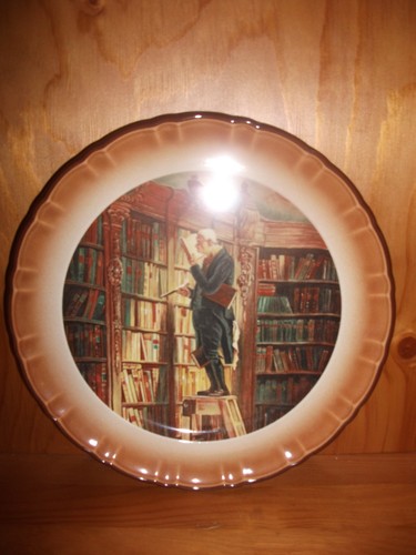Wandteller der bücherwurm - wandteller, bücherwurm"