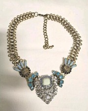 Lulu Frost for J.Crew Strass Collier Halskette Crystal Tropical Statement Sig.