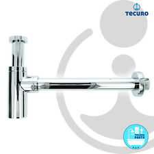 tecuro DESIGN Flaschensiphon Rohrgeruchsverschluss Siphon, Messing verchromt