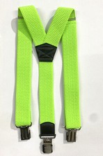 Hosenträger 40 mm breit versch. EXTRA STARK Hosenträger 3 Clips Neongrün