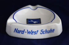 Werbung, Aschenbecher Porzellan, Reklame, Nord-West Schuhe Hamburg, Königszelt