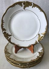 Flache Speiseteller Set 6-tlg - WALBRZYCH WAWEL mit 14K. Gold-Relief – MADE IN