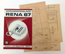 L19) Techn.Unterlagen DDR Vorzimmeranlage RENA67 Telefonanlage 1969 Telefon RFT