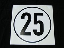 14 Aufkleber Sticker 25 kmh km/h 20cm Geschwindigkeit Auto Bus Pkw Schild