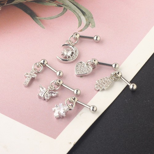 Zircon earrings helix - zircon, ear