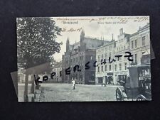 c0668 STRALSUND - Neuer Markt mit Postamt 1908