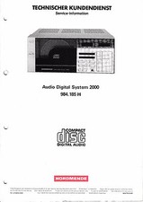 Service Manual-Anleitung für Nordmende Audio Digital System 2000 