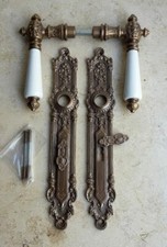BB 72 Prunkgriffe Jugendstil Messing Türgriffe Türklinken Türbeschlag S31-1AW