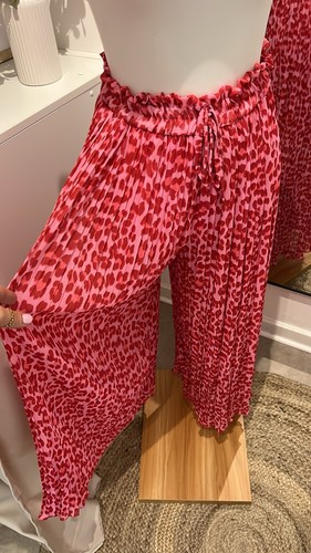 Plissee hose leo - hose, rosa/rot