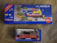 siku World 5403 Containerschiff und 2117 Feuerwehr Boot mit Auto