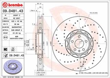 BREMBO 09.D481.43 Bremsscheibe für AUDI