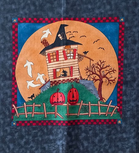 Patchworkstoff hexe kürbis - patchworkstoff,