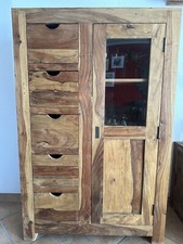 Vitrinenschrank Wolf-Möbel , sheesham Holz massiv