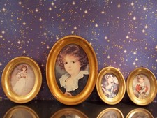 4 Bilderrahmen antik oval