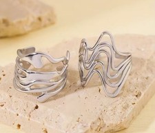 2 x Ring Fingerring abstraktes