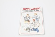 Schnittmuster neue mode J 20 831 - Größen 34-56 | 70er 80er Jahre - Bluse Blouse