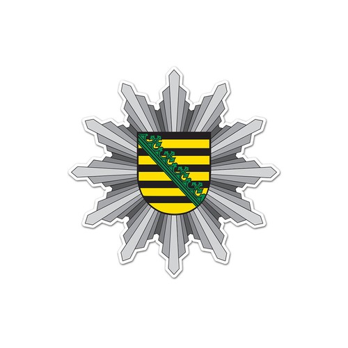 Aufkleber polizei sachsen logo - aufkleber,