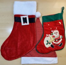 Weihnachten 2 x NikolausSocken 1 x Filzmütze rot weiß TOP