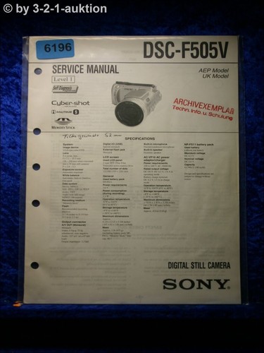 Sony service manual - manual, f505v