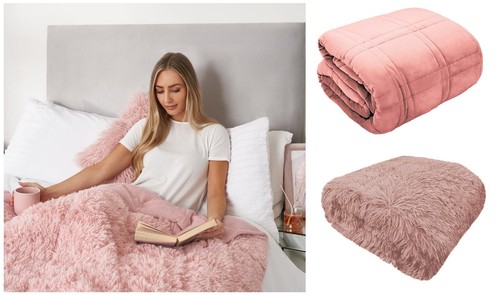 Kuschel velour gewichtsdecke - kuschel,