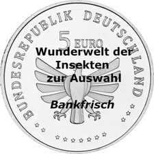 5 Euro Gedenkmünze Wunderwelt der Insekten 2022 2023 2024 bfr unc Alle Motive