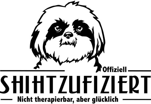 Shih tzu autoaufkleber - shih-tzu,