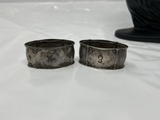 2 Serviettenringe Silber