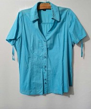 Bluse Bluse blau Baumwolle