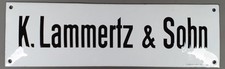 Altes Emaille Straßenschild