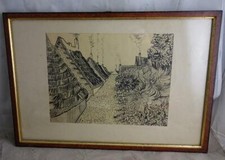 alte Original Zeichnung Ungarn Tokaji Kepkeret Budapest