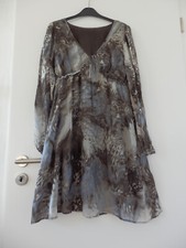 HALLHUBER Kleid Seidenkleid Seide Braun Gr. 36