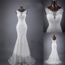 Mermaid Brautkleid Hochzeitskleid Kleid für Braut Spitze Weiß or ivory  BC563