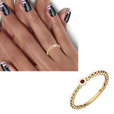 NEU Edelstein Kugelring 333 echt Gold Gelbgold Ring Rubin rot 8 Karat Gr. 50-60