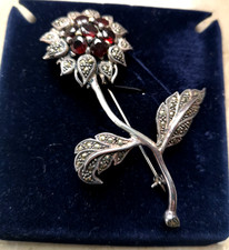 Blumen-Brosche, 925er Silber