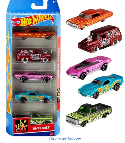 Hot wheels flames 5er pack - wheels, hw