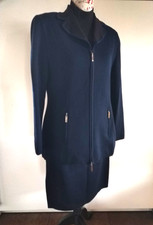 ESCADA Kostüm Strickkostüm Wollkostüm 3-teilig Gr. 38/40 60/100 % Schurwolle TOP