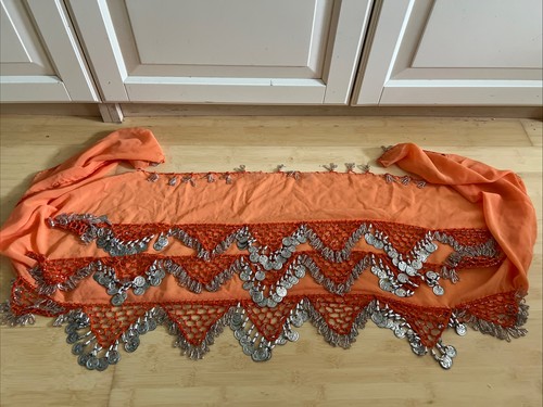 Belly dance hüfttuch - belly, orange