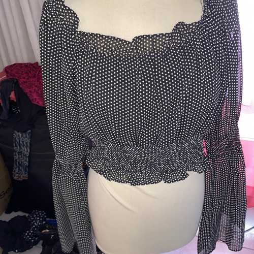 Damen bluse top - top, polka
