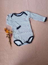 schwarz-weißer langarm Body