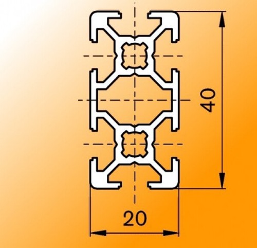 Aluprofil 20x40 bosch nut - 20x40, 6