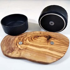 Futterstation Fressbar Futternapf HOLZTRAUM Olivenholz Unikat von HOLZVERLIEBT